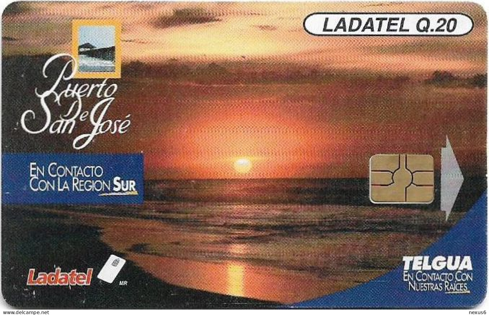 Guatemala - Telgua Ladatel - El Templo Uno De Tikal, Gem5 Black, 2003, 20Q, Used - Guatemala