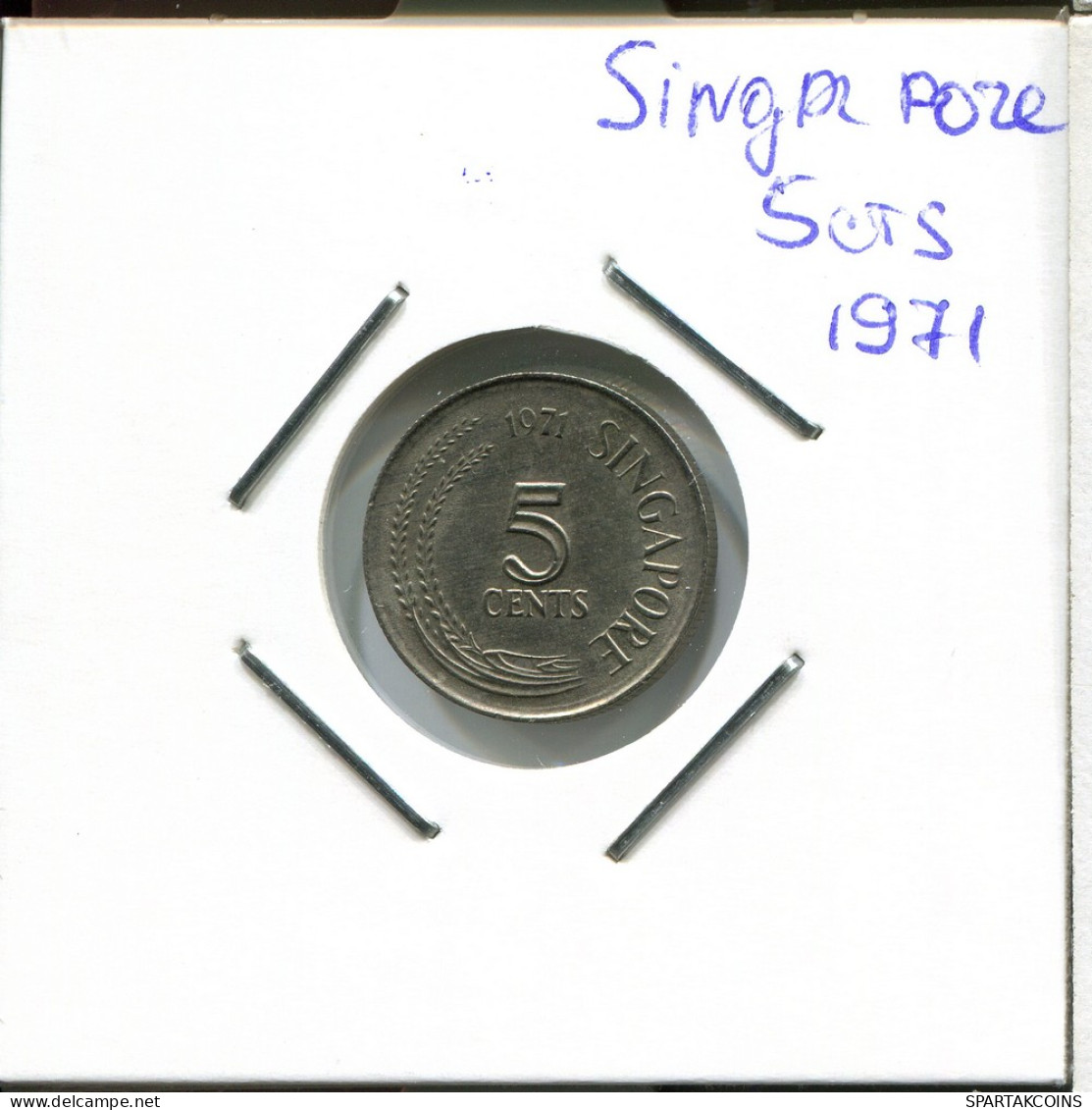 5 CENTS 1977 SINGAPUR SINGAPORE Münze #AR817.D - Singapur