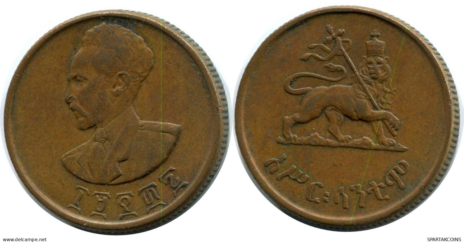 10 SANTEEM 1936-1944 ÄTHIOPIEN ETHIOPIA Münze #AX568.D - Aethiopien