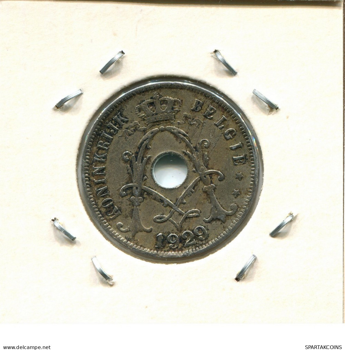 25 CENTIMES 1929 DUTCH Text BELGIEN BELGIUM Münze #BA316.D - 25 Cent