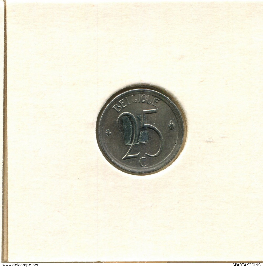 25 CENTIMES 1964 Französisch Text BELGIEN BELGIUM Münze #BB264.D - 25 Cent