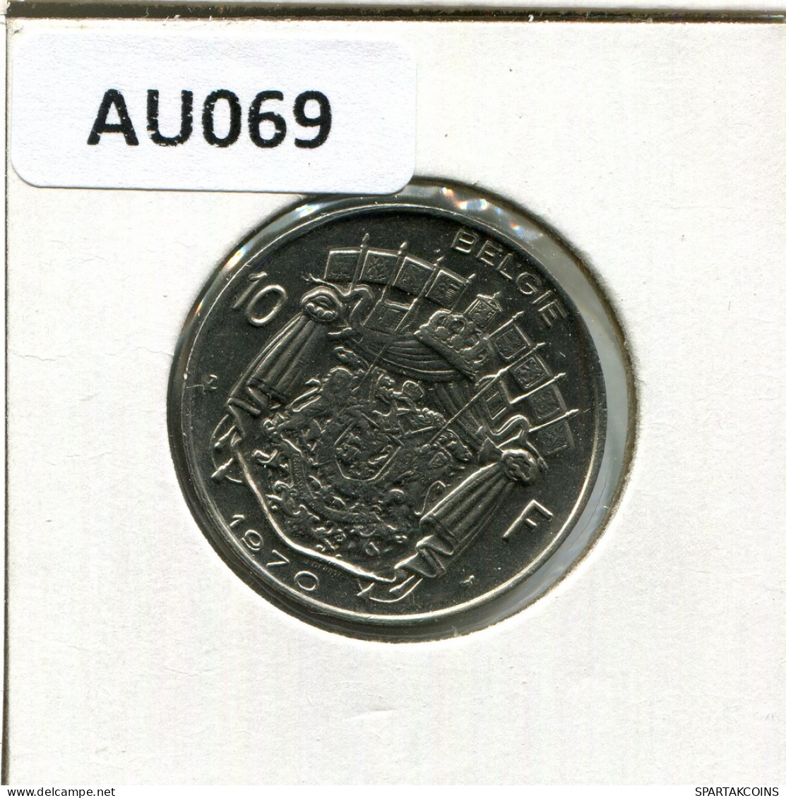 10 FRANCS 1970 DUTCH Text BELGIEN BELGIUM Münze #AU070.D - 10 Frank