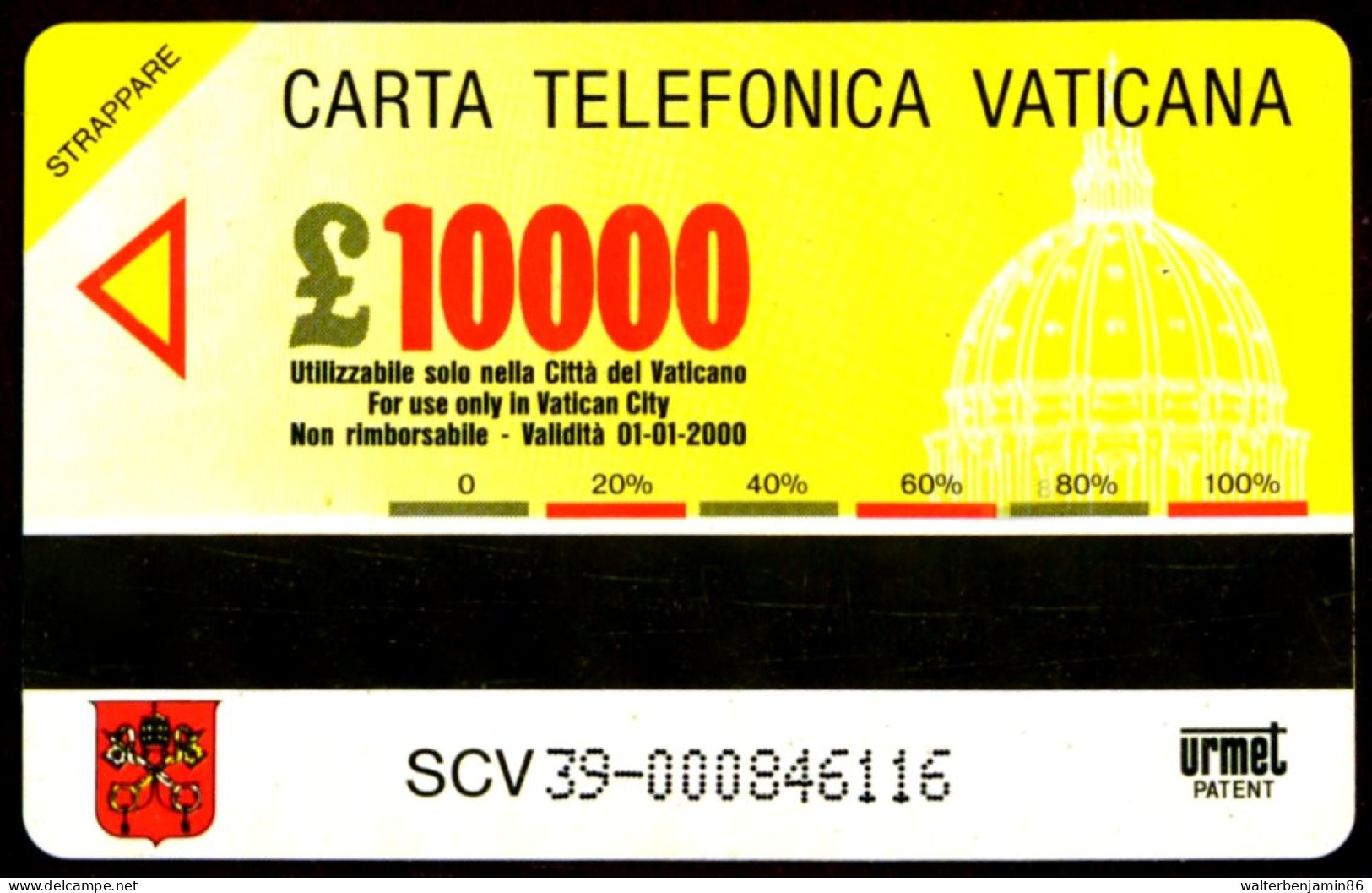 G VA 39 C&C 6039 SCHEDA TELEFONICA NUOVA MAGNETIZZATA VATICANO BERNINI - Vaticano