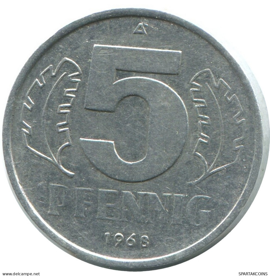 5 PFENNIG 1968 A DDR EAST DEUTSCHLAND Münze GERMANY #AE016.D - 5 Pfennig