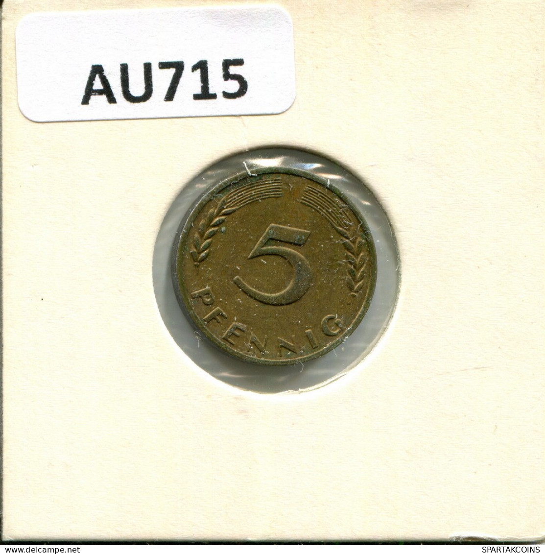 5 PFENNIG 1950 BRD DEUTSCHLAND Münze GERMANY #AU715.D - 5 Pfennig