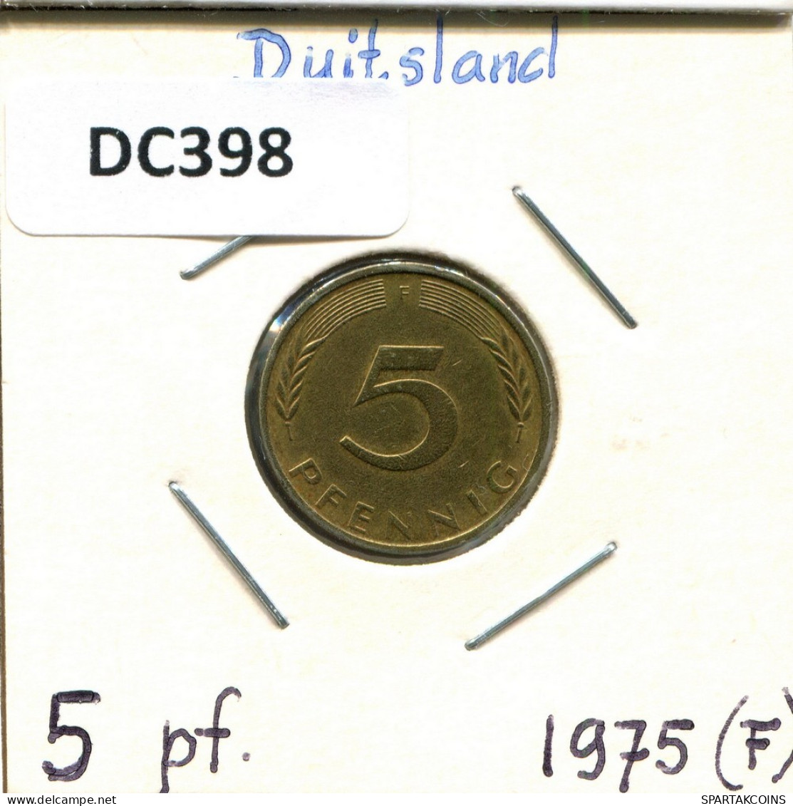 5 PFENNIG 1975 F BRD DEUTSCHLAND Münze GERMANY #DC398.D - 5 Pfennig