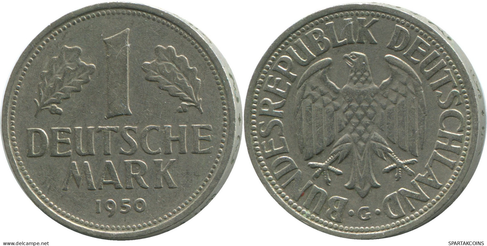 1 MARK 1950 G BRD DEUTSCHLAND Münze GERMANY #DE10399.5.D - 1 Marco