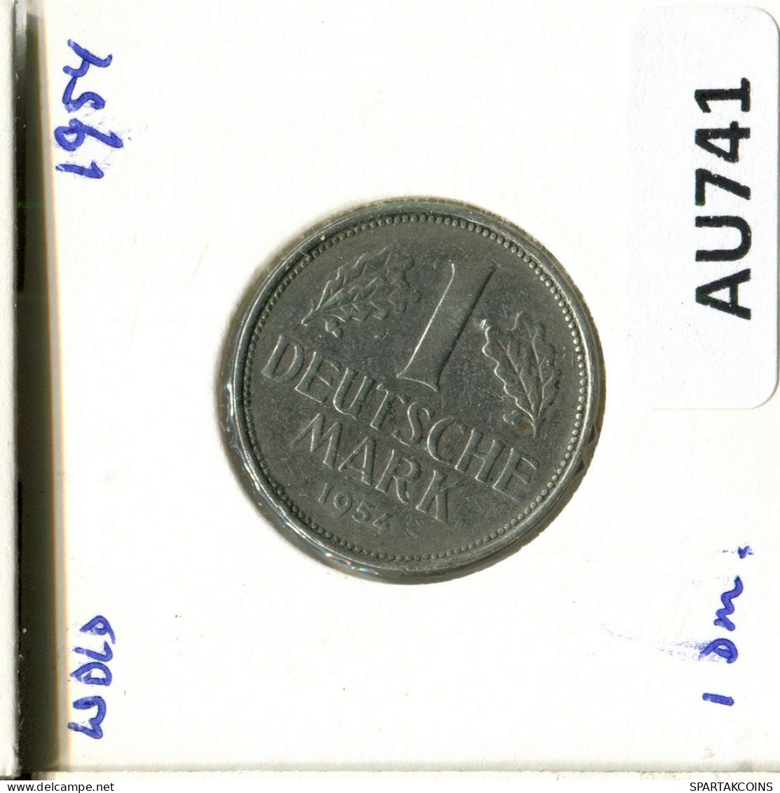 1 DM 1954 F BRD DEUTSCHLAND Münze GERMANY #AU741.D - 1 Mark