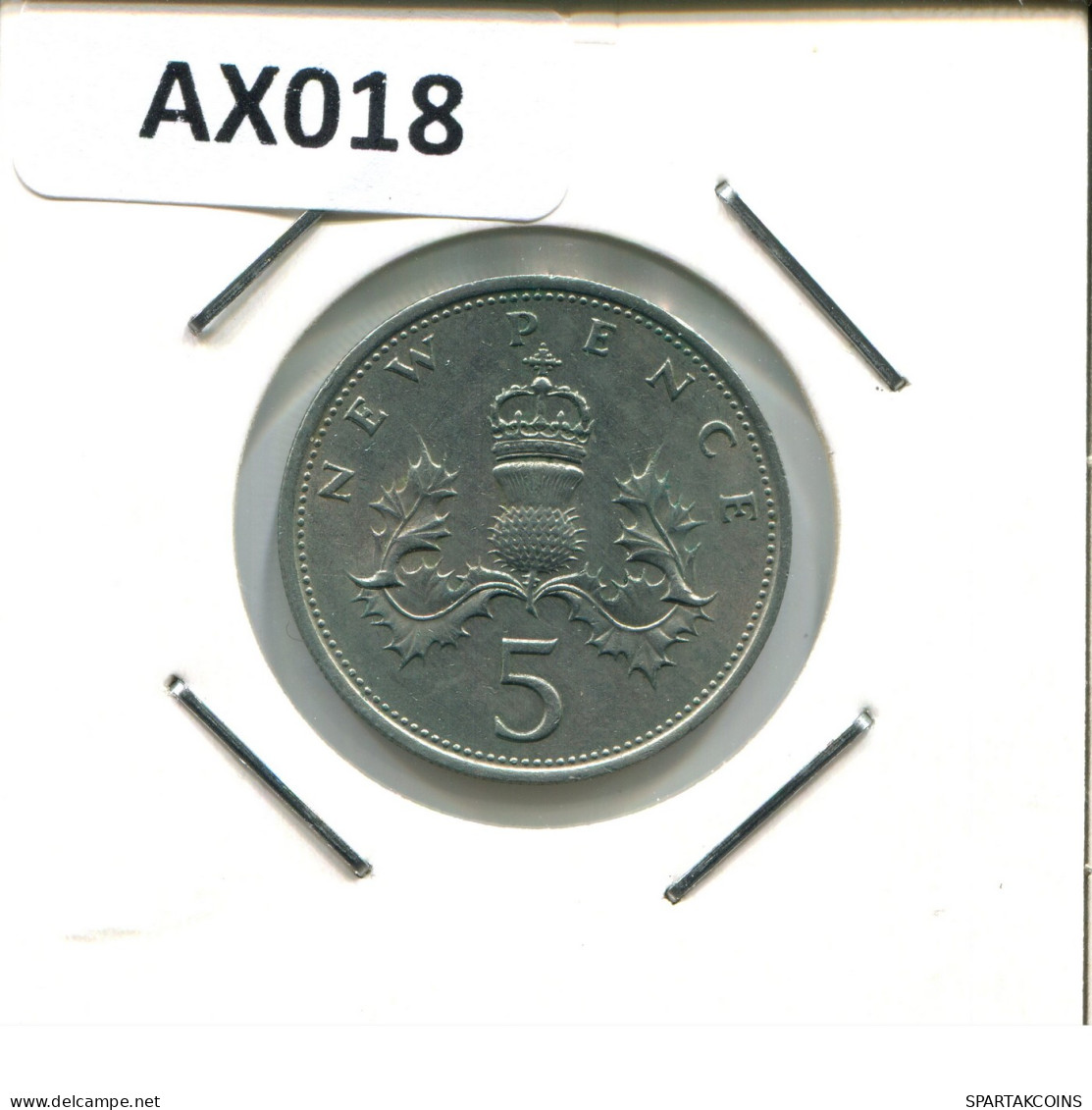 5 PENCE 1968 UK GROßBRITANNIEN GREAT BRITAIN Münze #AX018.D - Autres & Non Classés