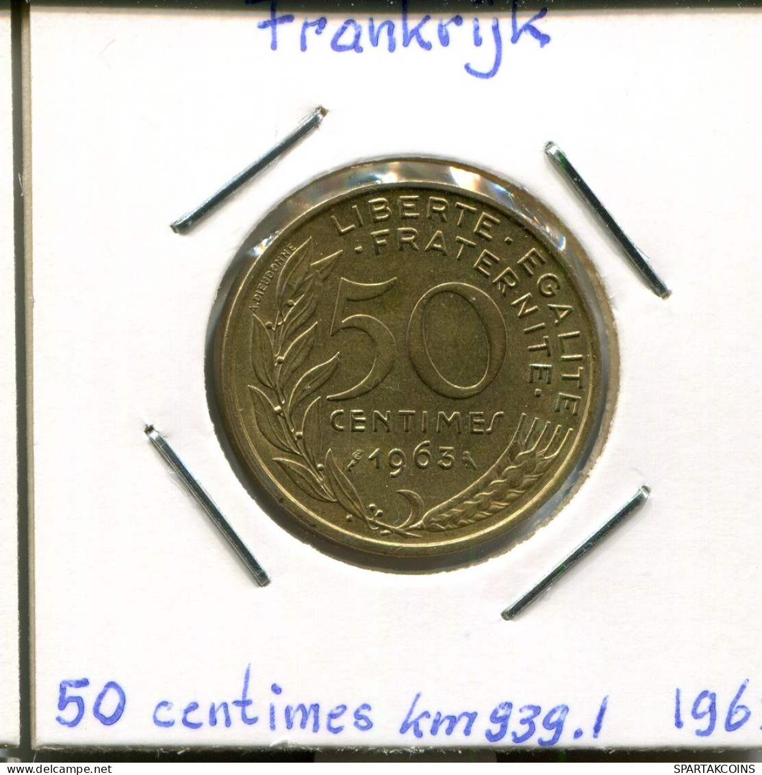 50 CENTIMES 1963 FRANKREICH FRANCE Französisch Münze #AM235.D - 50 Centimes