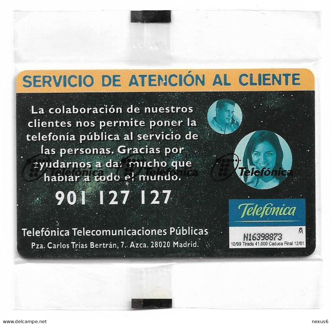 Spain - Telefonica - Servicio Al Cliente V - P-408 - 10.1999, 500PTA, 41.000ex, NSB - Privatausgaben
