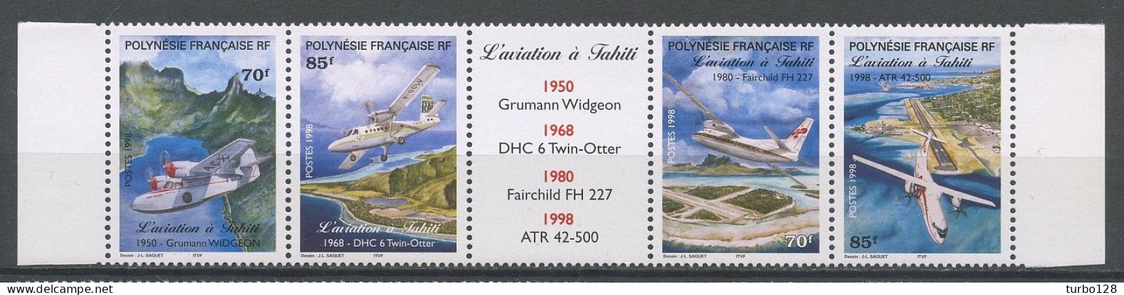 POLYNESIE 1998 N° 556/559 ** Neufs MNH Superbe C 8,20 € Aviation Tahiti ATR Avions Planes Transports Grumann ATR - Neufs