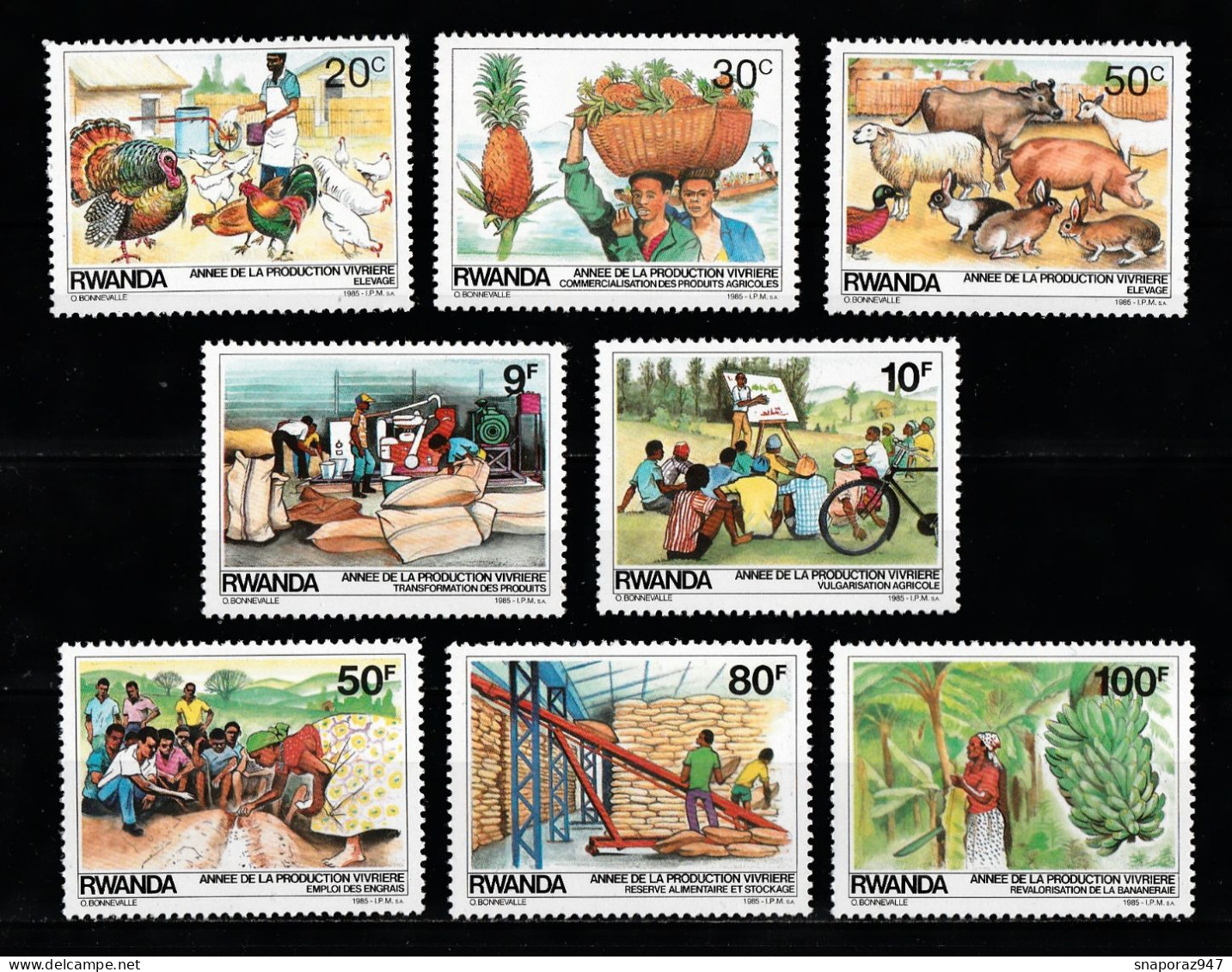 1985 Rwanda Year Of Food Productios Set MNH** RX51 - Alimentation