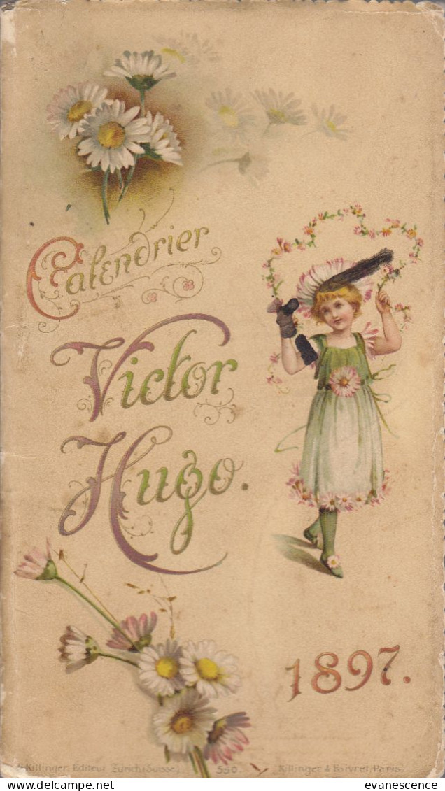 Calendrier Victor Hugo De 1897 : RARE    ///   Ref. Mai 23 - Formato Grande : ...-1900