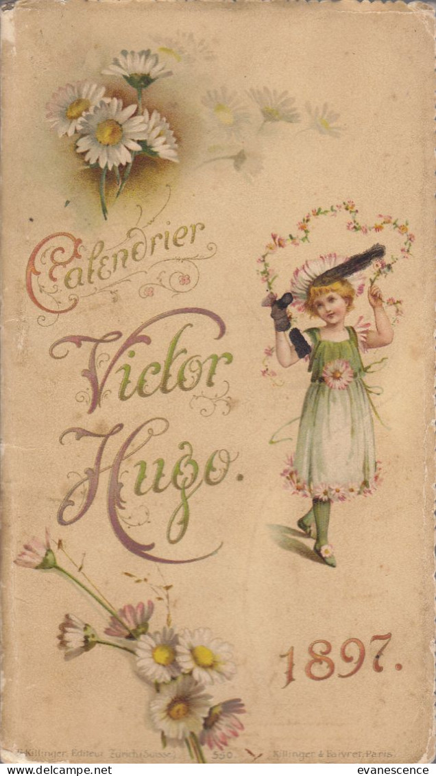 Calendrier Victor Hugo De 1897 : RARE    ///   Ref. Mai 23 - Grand Format : ...-1900