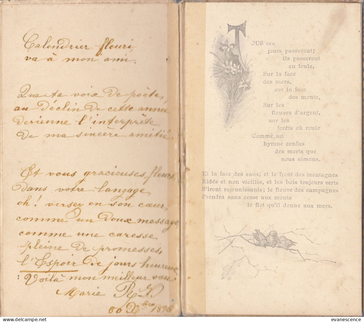 Calendrier Victor Hugo De 1897 : RARE    ///   Ref. Mai 23 - Grand Format : ...-1900