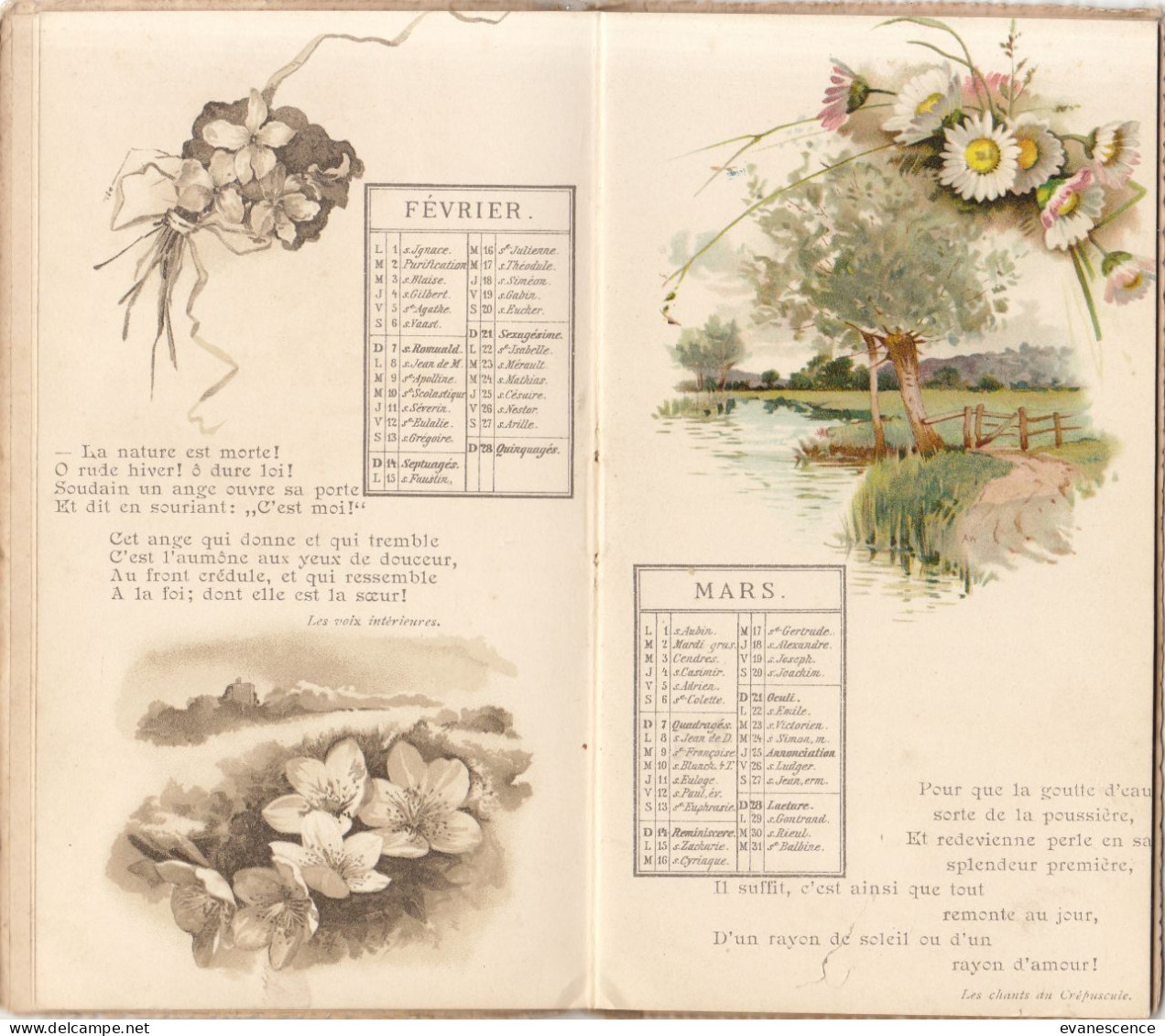 Calendrier Victor Hugo De 1897 : RARE    ///   Ref. Mai 23 - Tamaño Grande : ...-1900