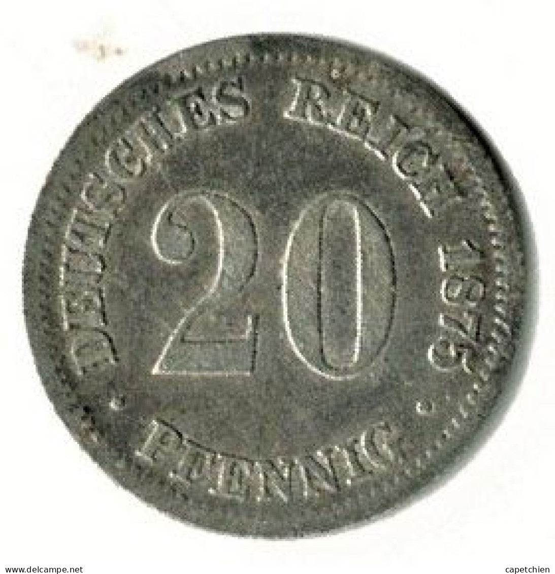 ALLEMAGNE / 20 PFENNIG / 1875 D/ ARGENT / ETAT SUP - 20 Pfennig