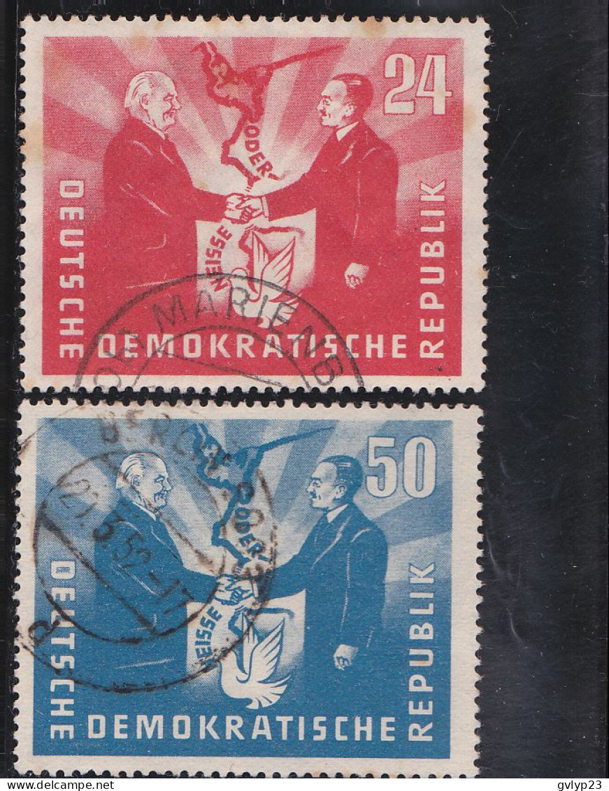 VISITE DU PRéSIDENT POLONAIS BIERUT LA PAIRE OBLITéRé N° 36/37 YVERT ET TELLIER 1951 - Gebraucht