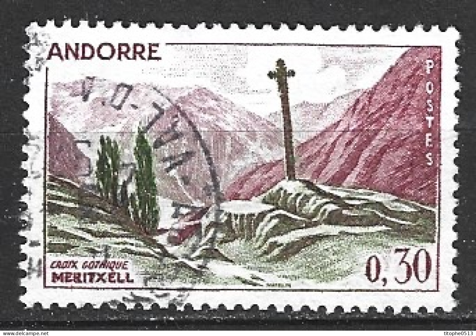 ANDORRE. N°159 Oblitéré De 1961-71. Croix Gothique De Meritxell. - Oblitérés