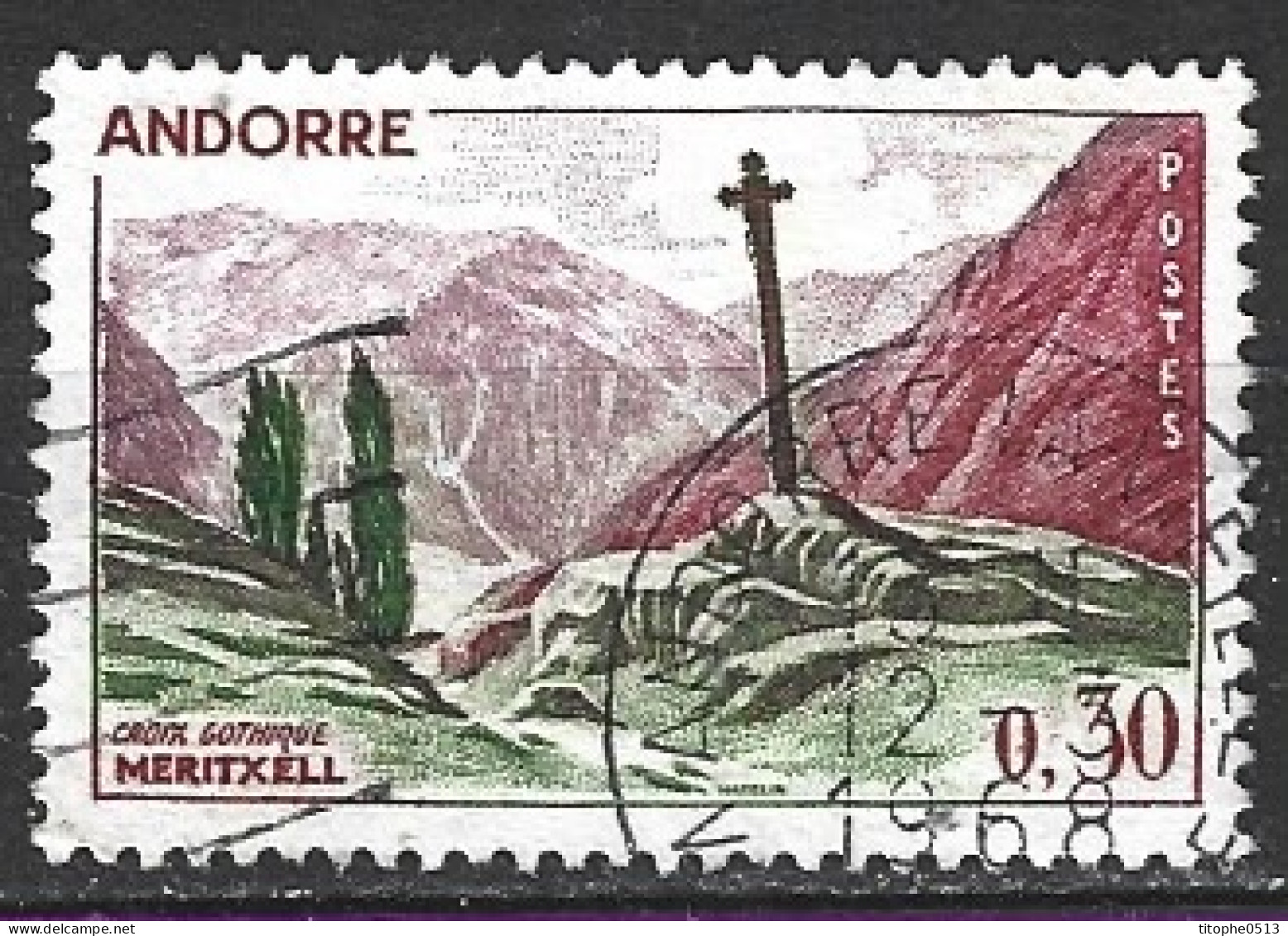 ANDORRE. N°159 Oblitéré De 1961-71. Croix Gothique De Meritxell. - Used Stamps