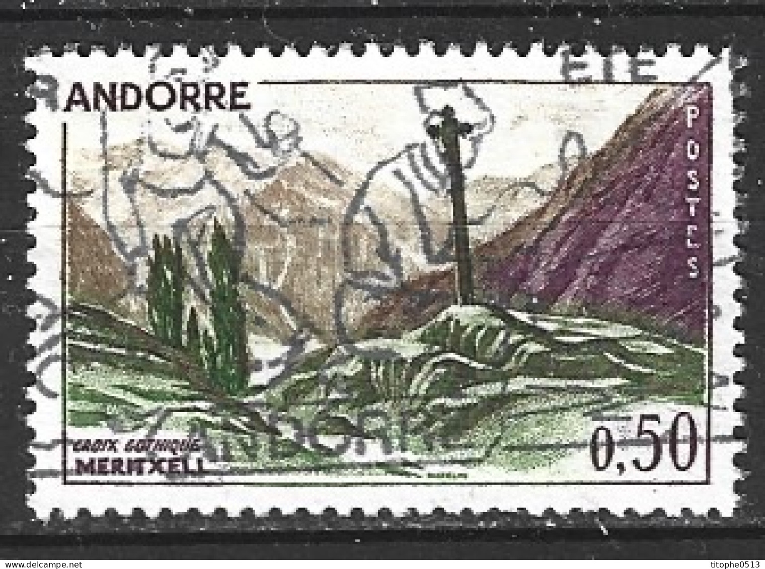 ANDORRE. N°161 Oblitéré De 1961-71. Croix Gothique De Meritxell. - Gebruikt