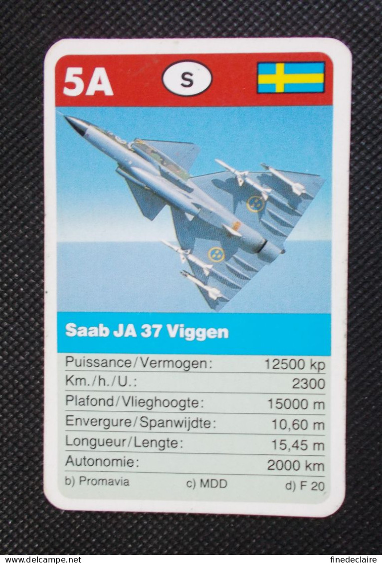 Trading Card - ( 6 X 9,2 Cm ) - Avion / Plane - Saab JA 37  Viggen - Suède - N°5A - Moteurs
