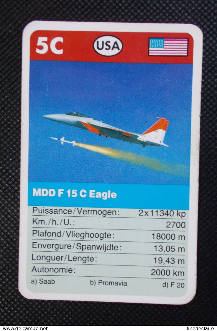 Trading Card - ( 6 X 9,2 Cm ) - Avion / Plane - MDD F 15C Eagle - USA - N°5C - Engine