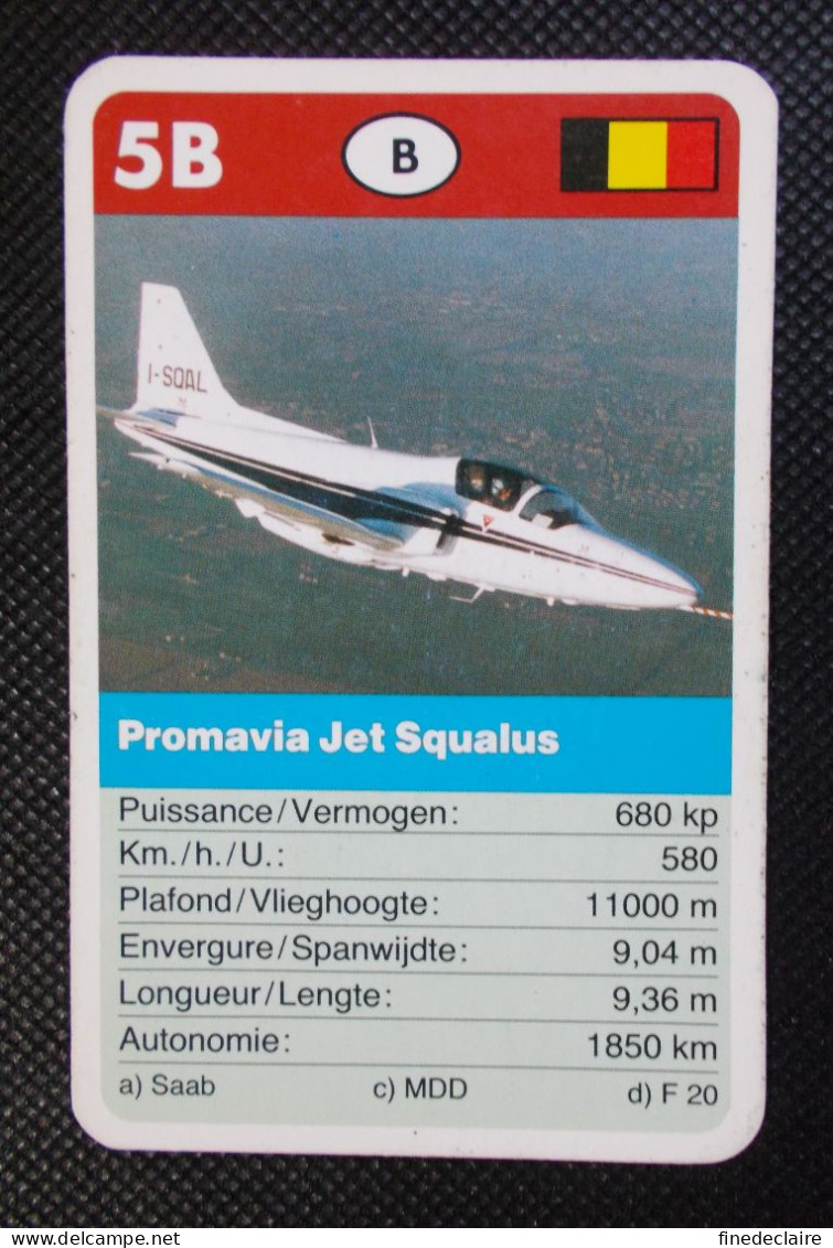 Trading Card - ( 6 X 9,2 Cm ) - Avion / Plane - Promavia Jet Squalus - Belgique - N°5B - Motoren