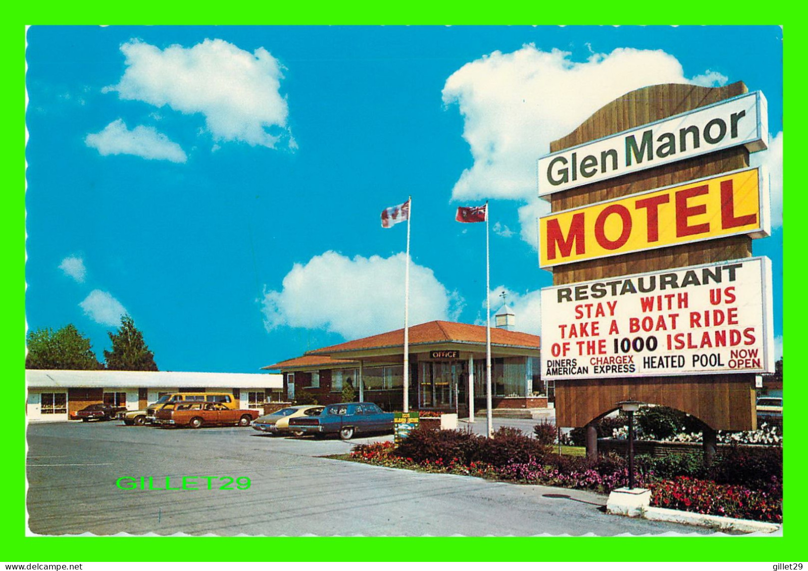 KINGSTON, ONTARIO - GLEN MANOR MOTEL - OLD CARS - W, SCHERMER - - Kingston