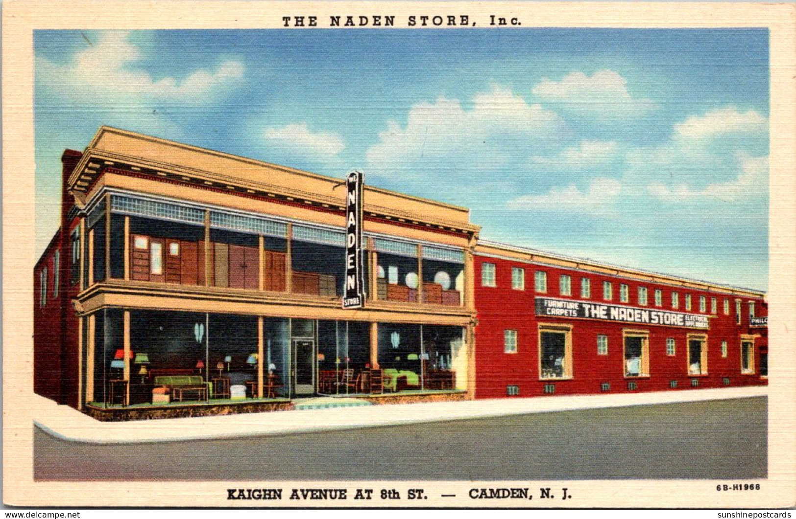 New Jersey Camden The Naden Furniture Store Curteich - Camden