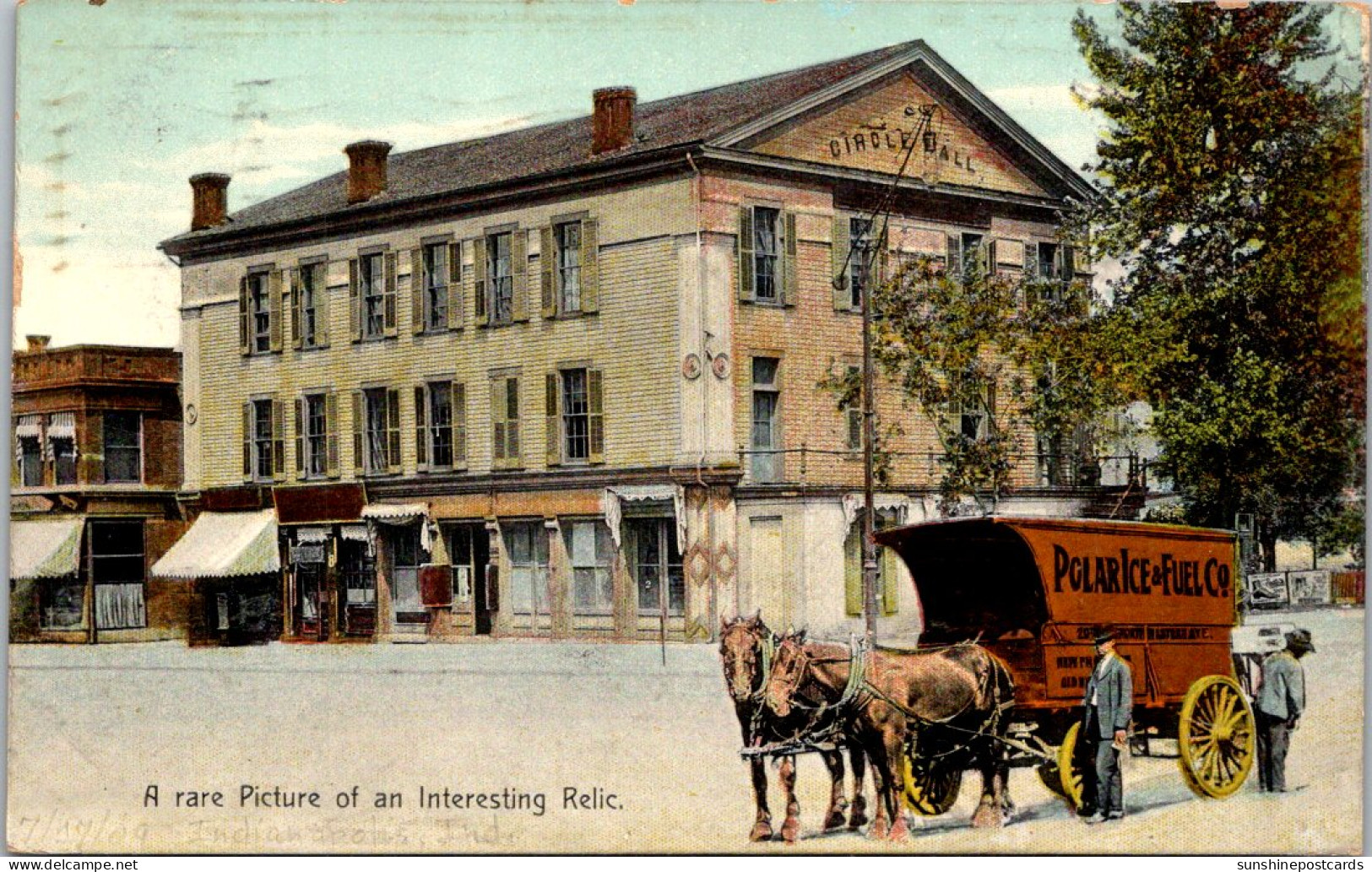 Indiana Indianapolis Polar Ice & Fuel Company With Delivery Wagon 1909 - Indianapolis