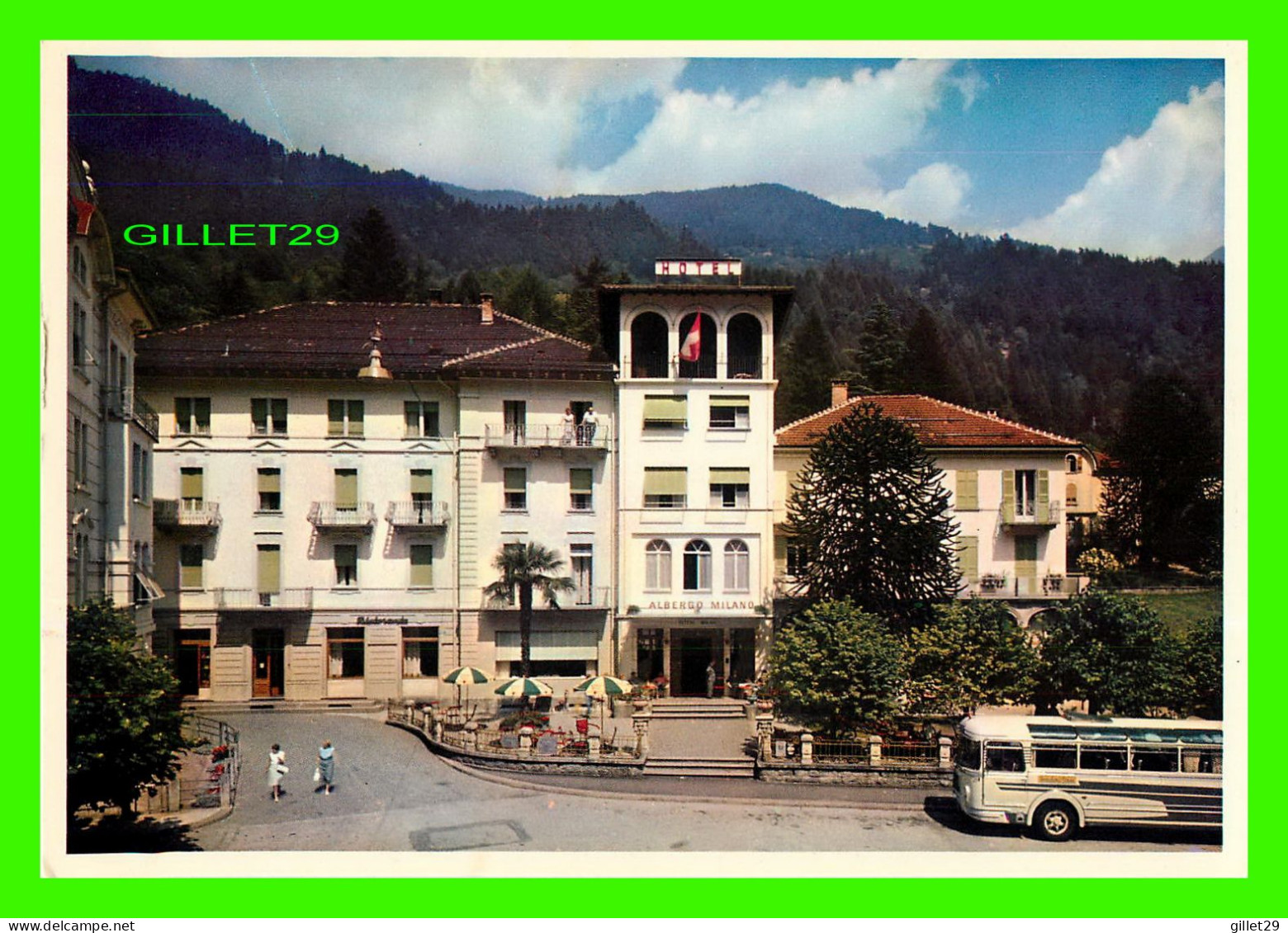 FAIDO, SUISSE - HOTEL MILANO - AN DER GOTTHARDROUTE - PHOTO, KUNSTANSTALT BRUGGER AS. - - Faido