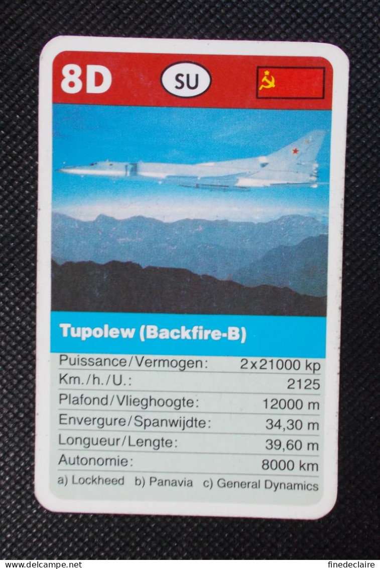 Trading Card - ( 6 X 9,2 Cm ) Avion / Plane - Tupolew (Blackfire-B) - URSS - N°8D - Engine