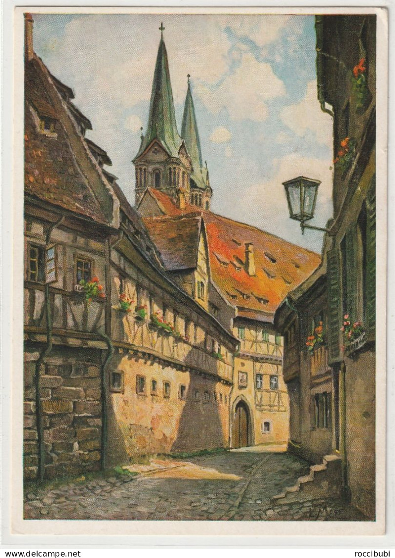 Bamberg, Domgasse, Künstlerkarte, Bayern - Bamberg