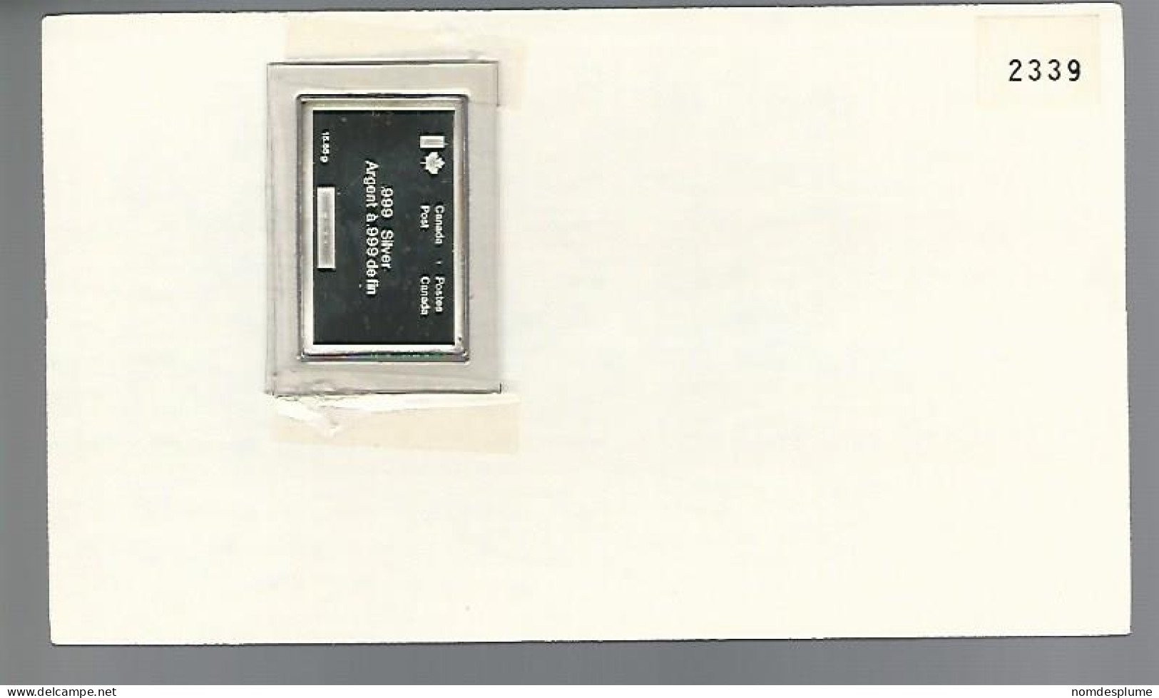 58030)  Canada Royal Mint Metal Stamp Olympiade Ottawa Postmark Cancel 1977  - Canadese Postmerchandise