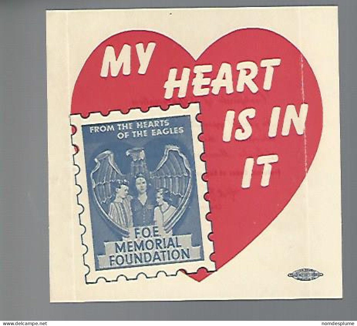 58045)  US Memorial Foundation Seals Sheet 1949 Souvenir - Souvenirkaarten