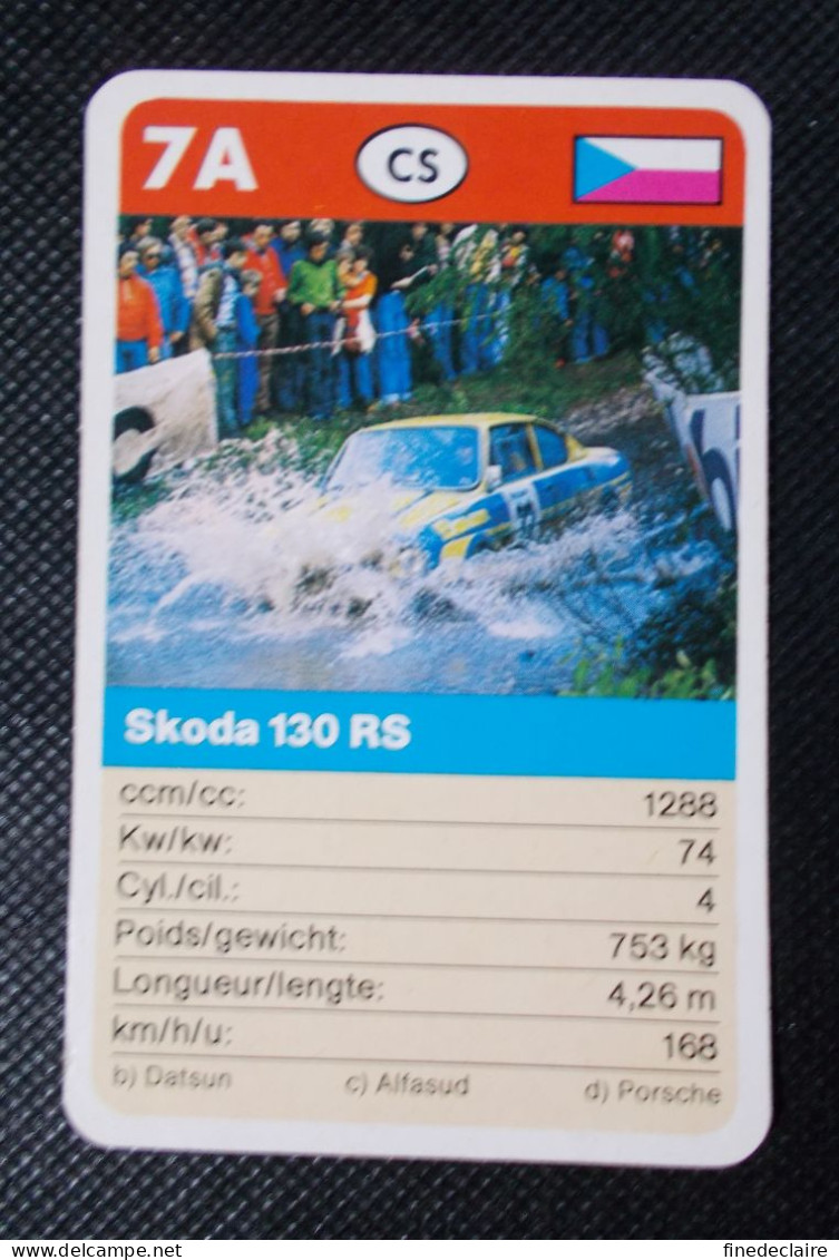 Trading Cards - ( 6 X 9,2 Cm ) Voiture De Rallye / Ralye's Car - Skoda 130 RS - République Tchèque - N°7A - Auto & Verkehr