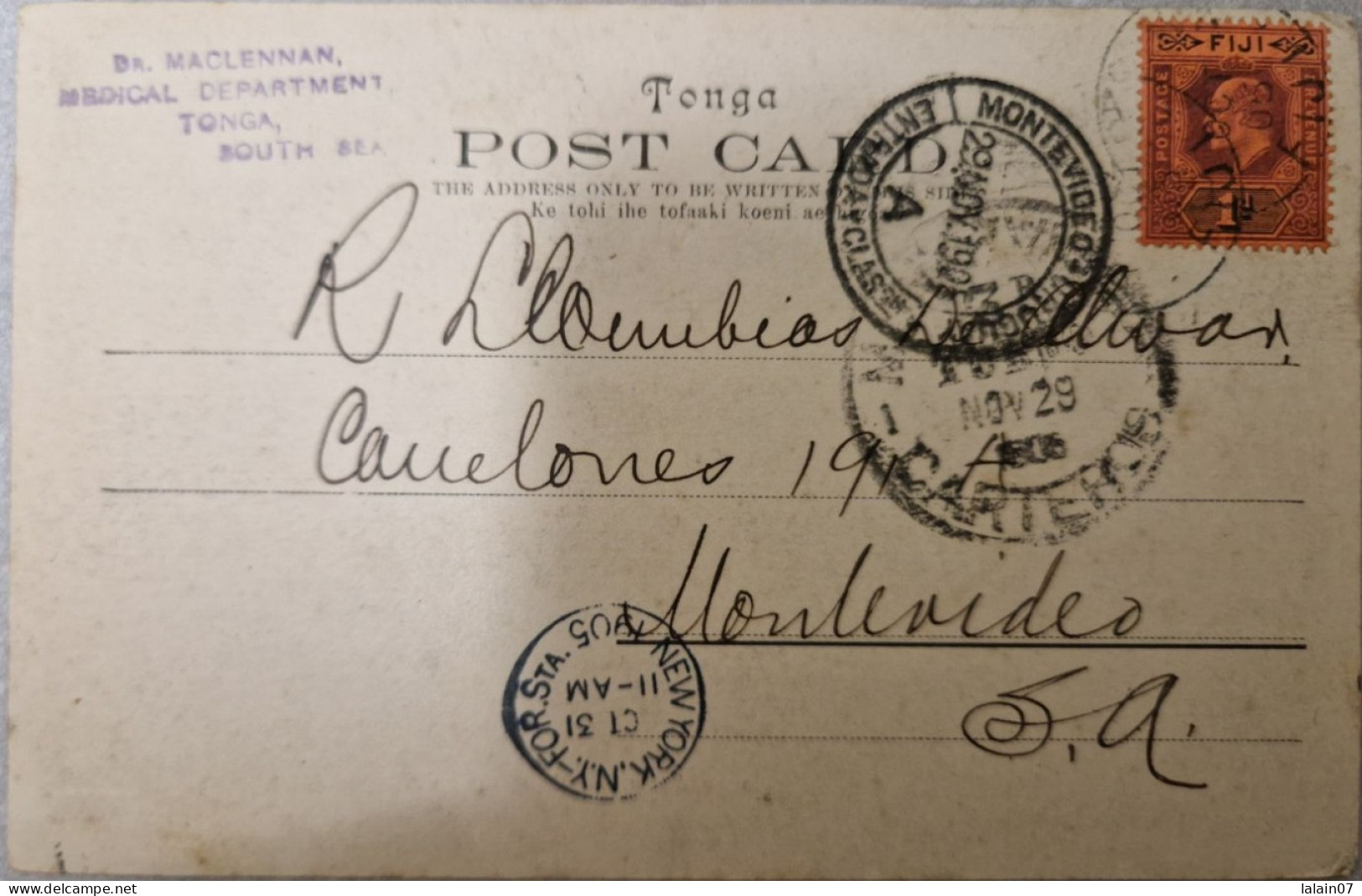C. P. A. : TONGA : Koe Lagi Oé Hoa, Tui Tonga, Tonga Tabu, Tombs Of The Old Tonga Kings,  Stamp In 1905 - Tonga