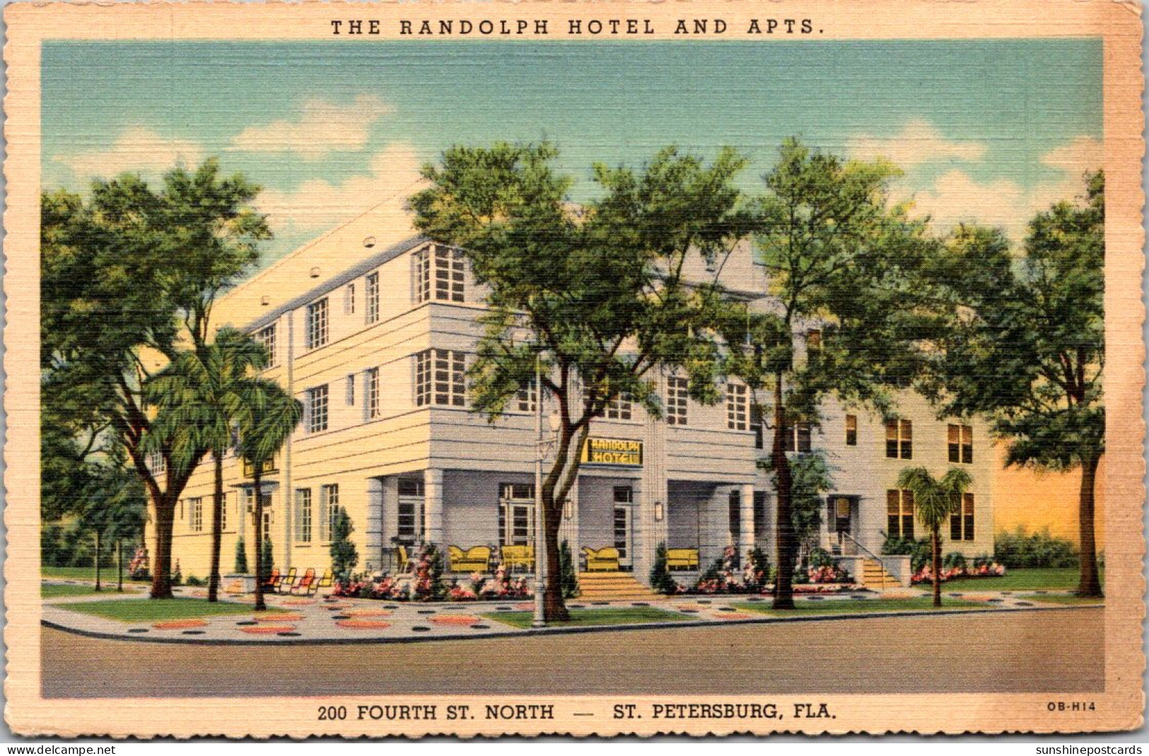 Florida St Petersburg The Randolph Hotel And Apartments Curteich - St Petersburg