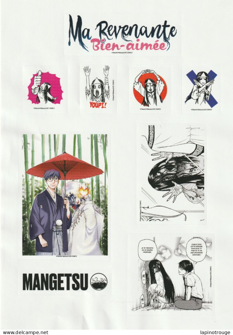 Planche Stickers Ma Revenante Bien-aimée WAKASA Takeshi Mangetsu 2023 - Autocollants