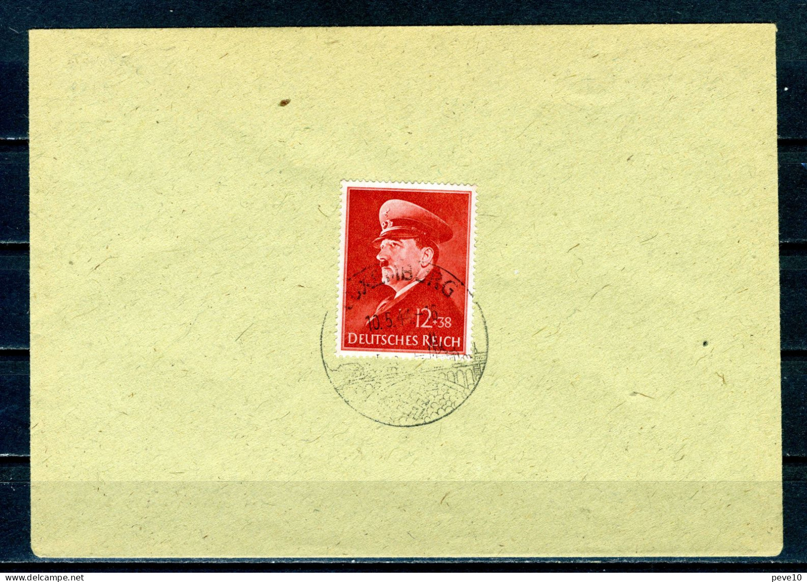 Luxembourg  N° 737 (813)  Timbre Allemand Oblitéré Au Luxembourg   (Anniversaire De Hitler) - 1940-1944 Duitse Bezetting