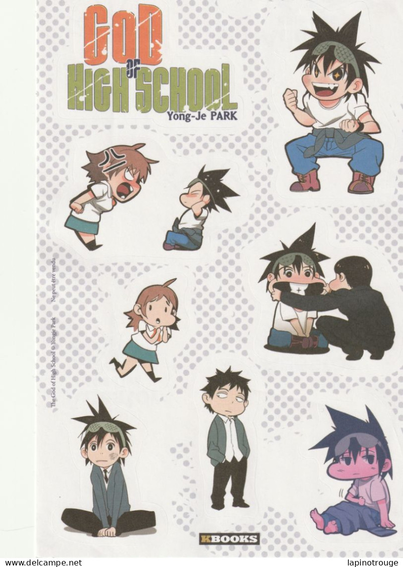 Planche Stickers The God Of High School PARK Yong-je KBooks 2023 - Adesivi