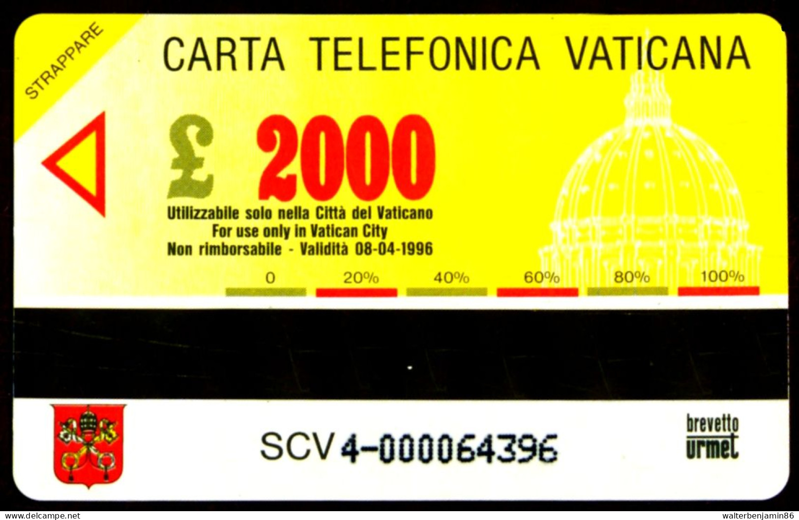 G VA 4 C&C 6004 SCHEDA TELEFONICA NUOVA MAGNETIZZATA VATICANO MICHELANGELO DIFETTO COME FOTO - Vaticano (Ciudad Del)