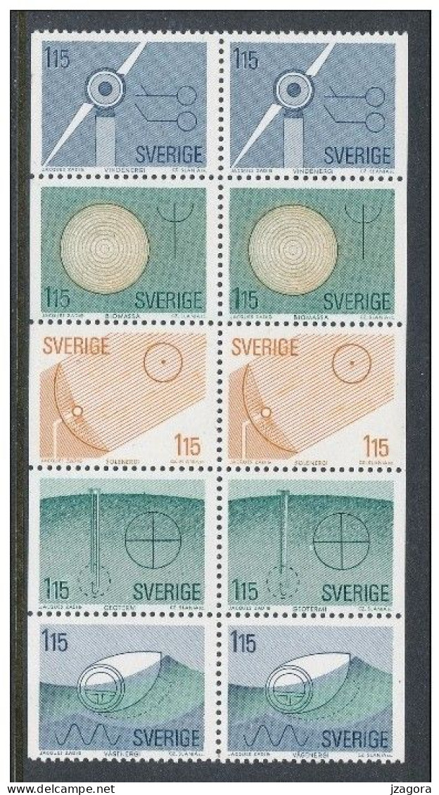 TECHNOLOGY RENOWABLE SOURCES OF ENERGY SWEDEN SUEDE SCHWEDEN 1980 MI MH 77 1096 - 1100  MNH - Usines & Industries