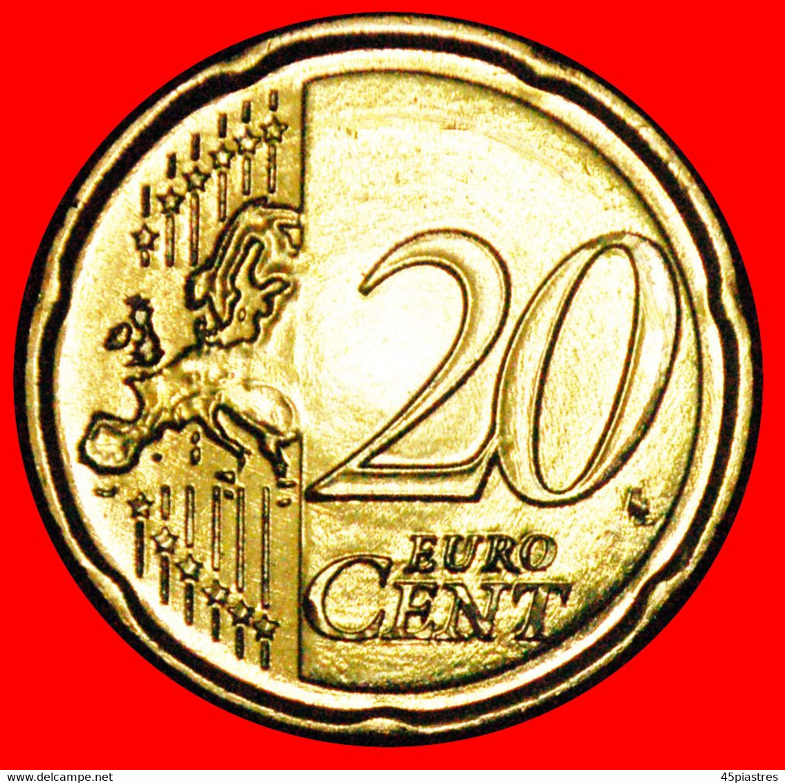 * GREECE (2008-2022): CYPRUS  20 CENT 2012 NORDIC GOLD UNC MINT LUSTRE! UNCOMMON YEAR!  LOW START  NO RESERVE! - Cyprus