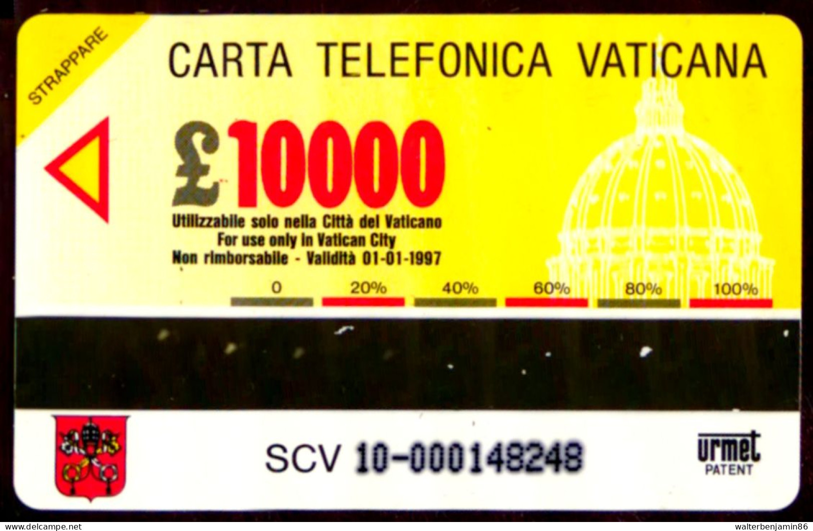 G VA 10 C&C 6010 SCHEDA TELEFONICA NUOVA MAGNETIZZATA VATICANO G.M.G 2^A QUALITA' - Vatican