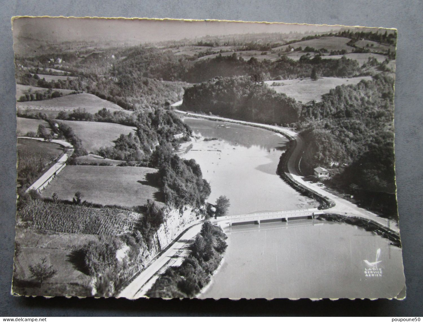 CP 01 Ain  En Avion Au Dessus De ... SEYSSEL - Le Pont De BASSY Sur Le Rhône 1950 - Seyssel