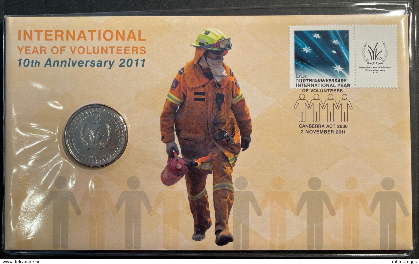 Australia PNC 2011 International Year Of Volunteers, 10th Anniversary - Dollar