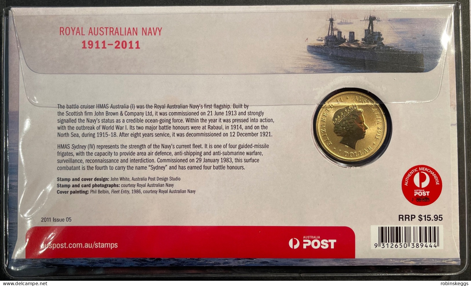 Australia PNC 2011 Royal Australian Navy 1911-2011 - Dollar